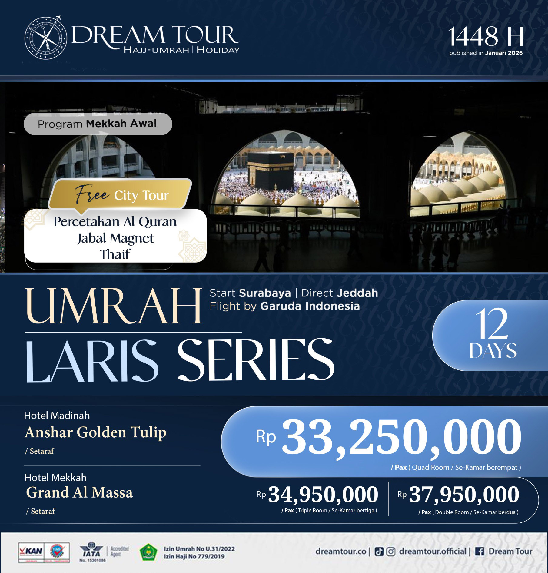 paket umroh, paket umroh 2019, umroh plus taif, umroh promo, umroh vip, dream tour, travel umroh, travel umroh terbaik, umroh exclusive, brosur umroh