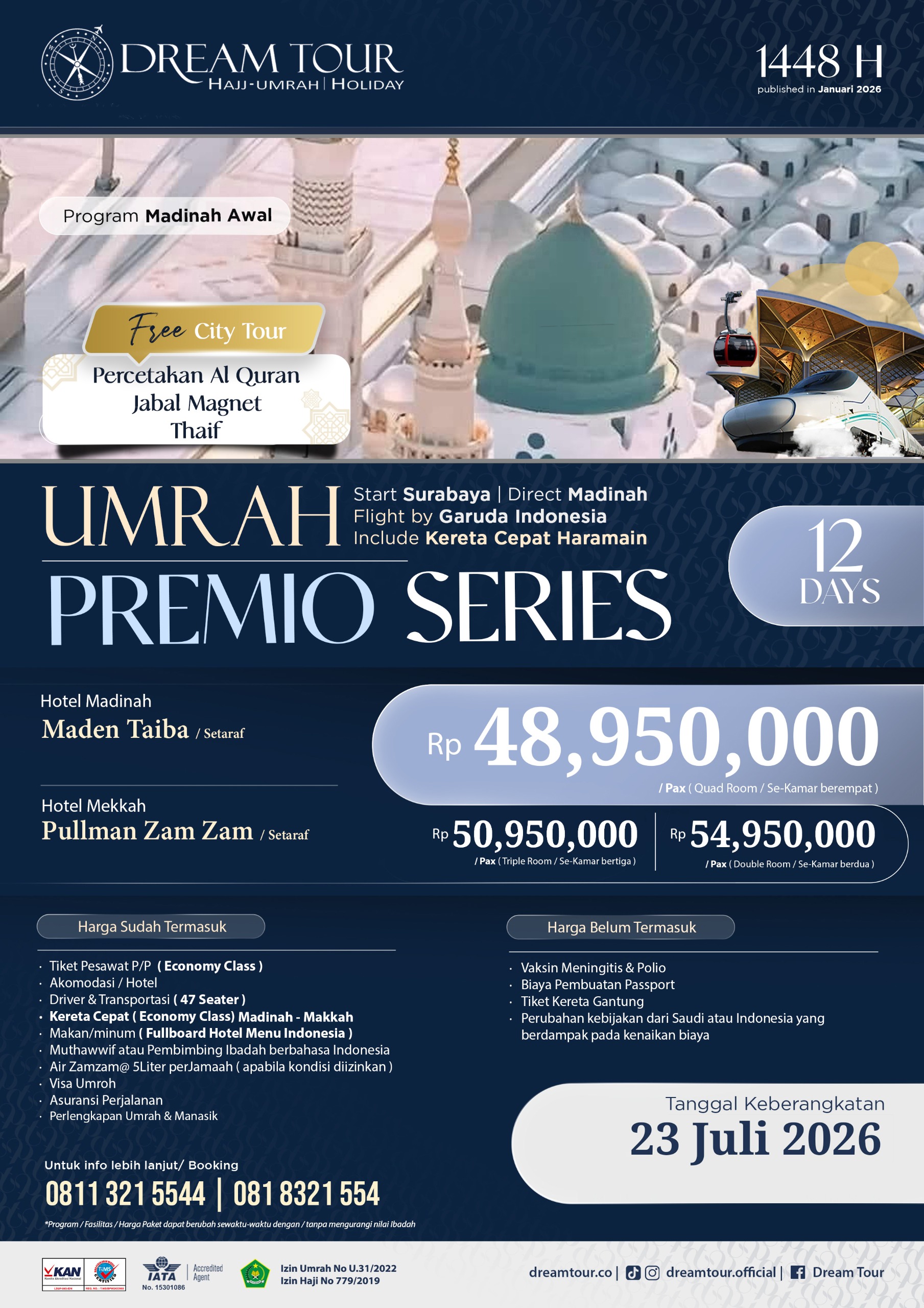 paket umroh, paket umroh 2019, umroh plus taif, umroh promo, umroh vip, dream tour, travel umroh, travel umroh terbaik, umroh exclusive, brosur umroh