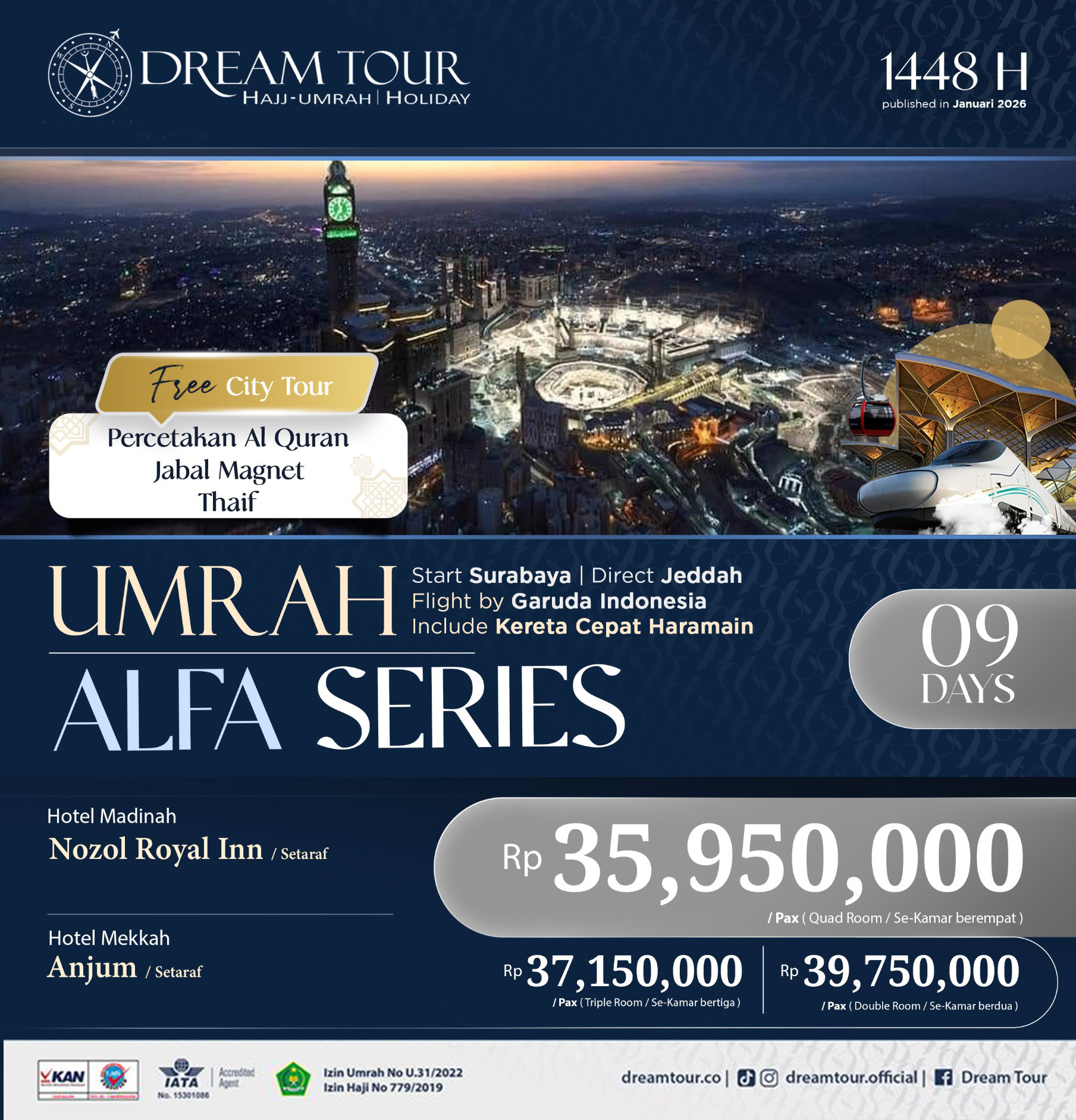 paket umroh, paket umroh 2019, umroh plus taif, umroh promo, umroh vip, dream tour, travel umroh, travel umroh terbaik, umroh exclusive, brosur umroh