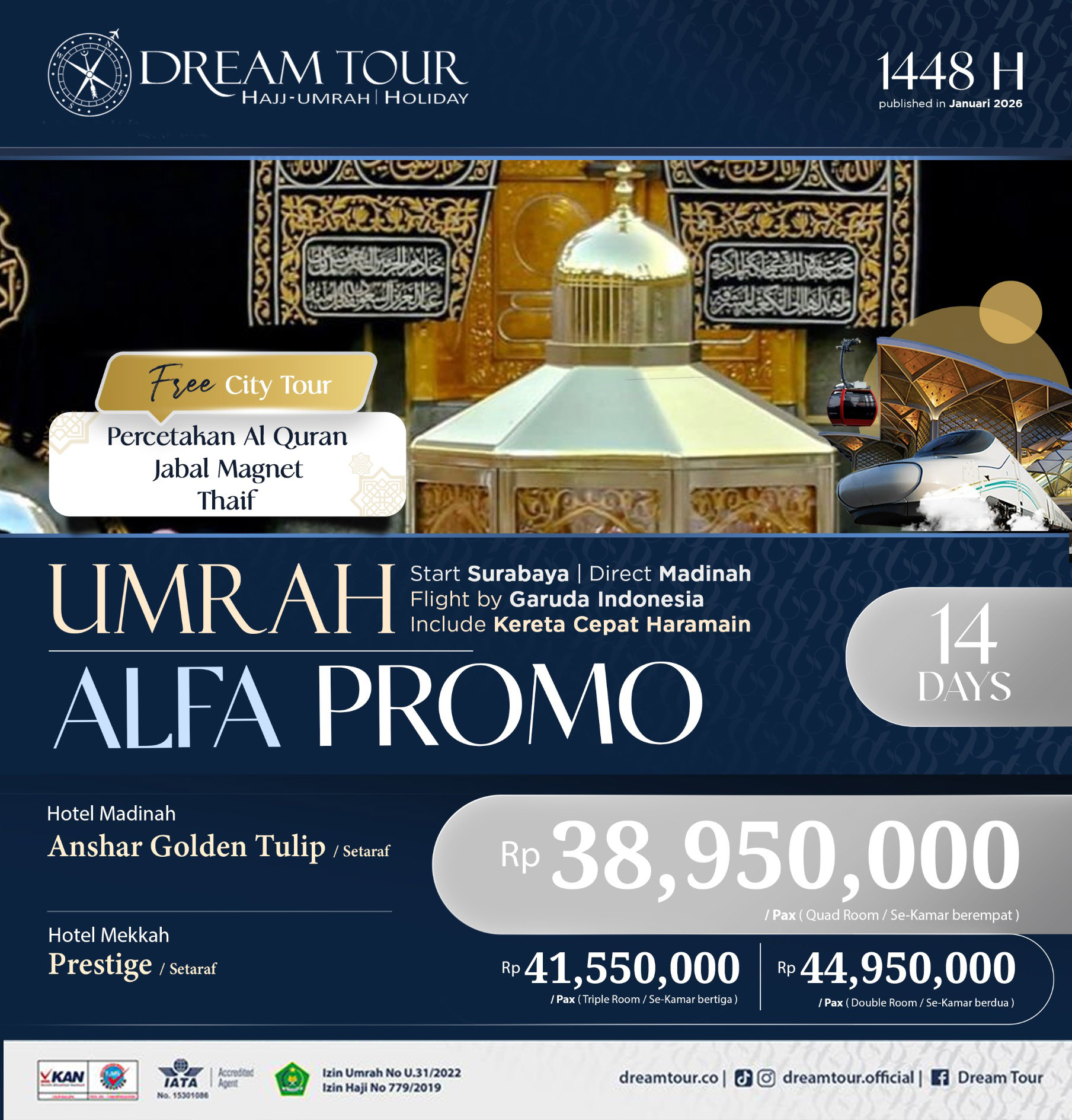 paket umroh, paket umroh 2019, umroh plus taif, umroh promo, umroh vip, dream tour, travel umroh, travel umroh terbaik, umroh exclusive, brosur umroh