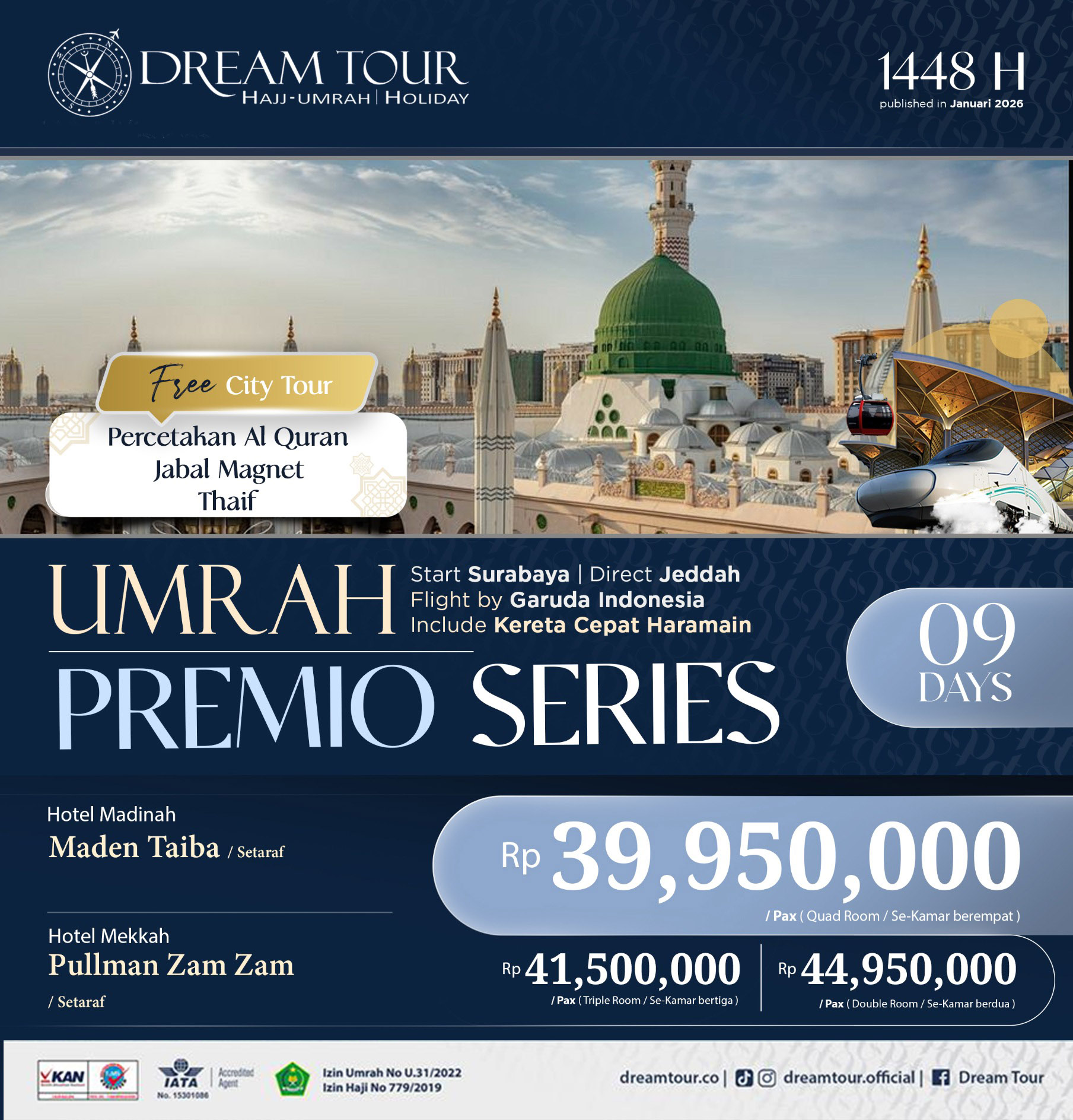 paket umroh, paket umroh 2019, umroh plus taif, umroh promo, umroh vip, dream tour, travel umroh, travel umroh terbaik, umroh exclusive, brosur umroh