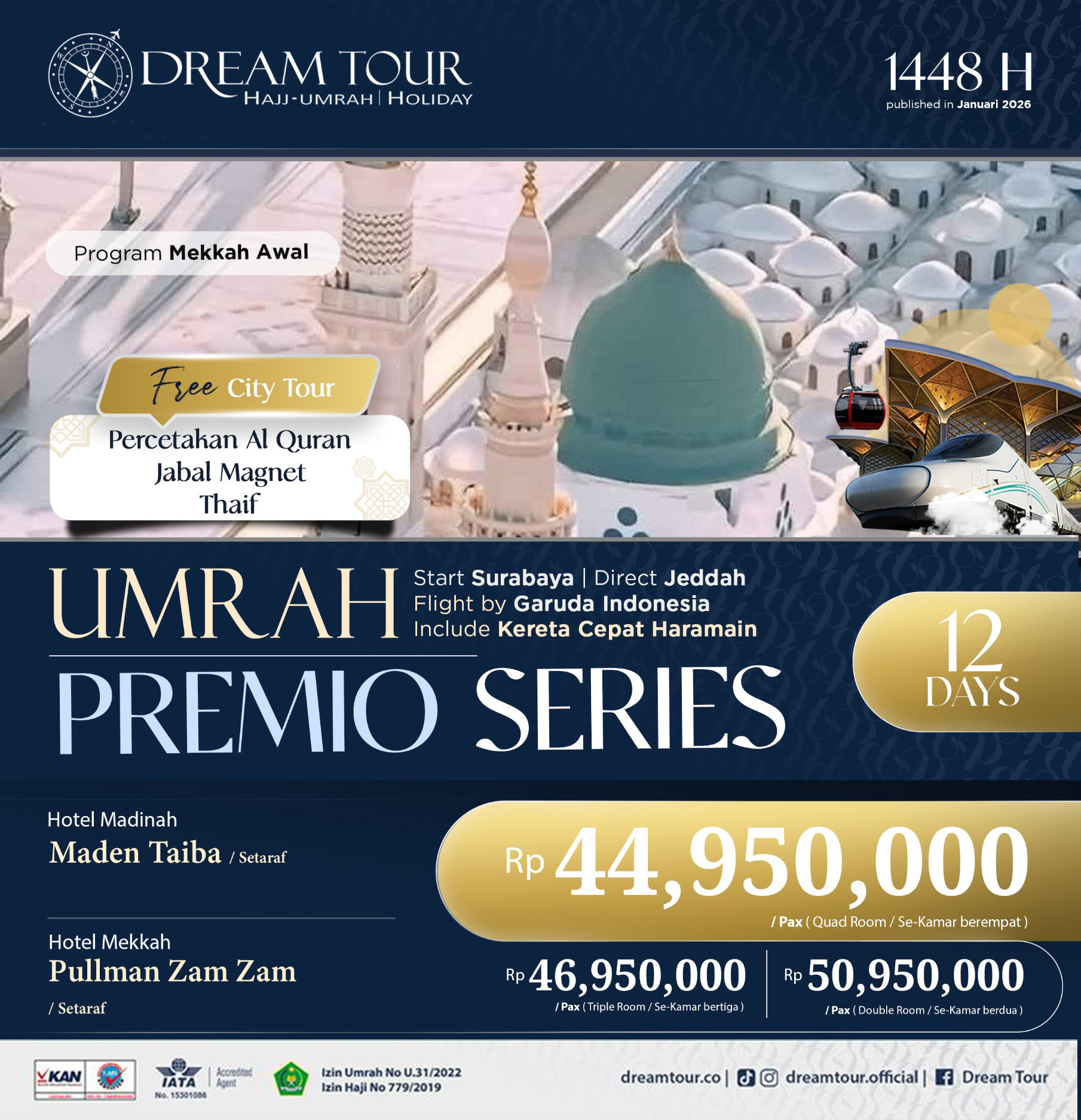 paket umroh, paket umroh 2019, umroh plus taif, umroh promo, umroh vip, dream tour, travel umroh, travel umroh terbaik, umroh exclusive, brosur umroh
