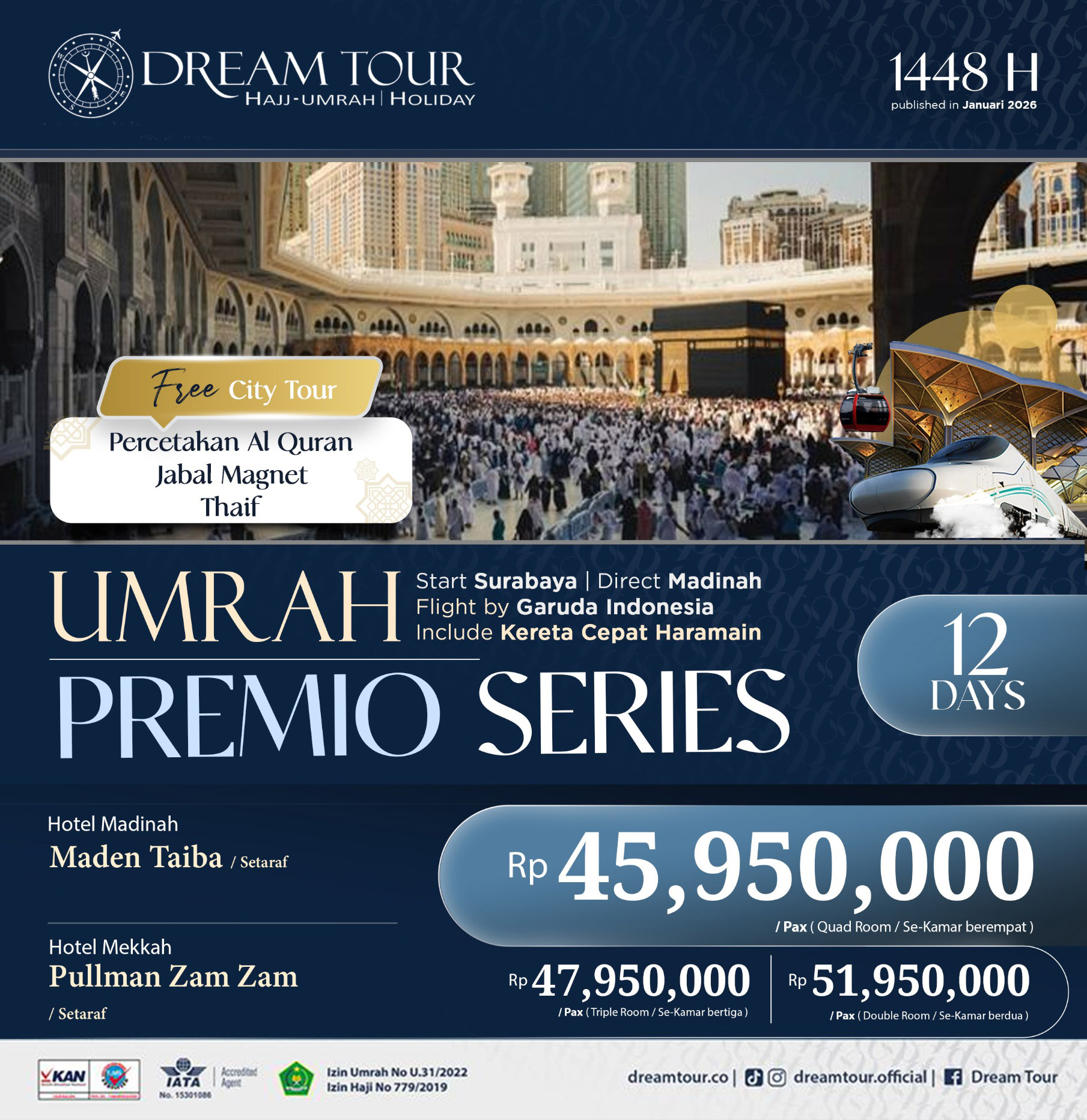 paket umroh, paket umroh 2019, umroh plus taif, umroh promo, umroh vip, dream tour, travel umroh, travel umroh terbaik, umroh exclusive, brosur umroh