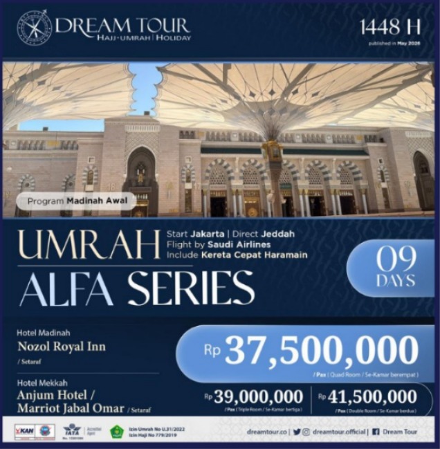 paket umroh, paket umroh 2019, umroh plus taif, umroh promo, umroh vip, dream tour, travel umroh, travel umroh terbaik, umroh exclusive, brosur umroh