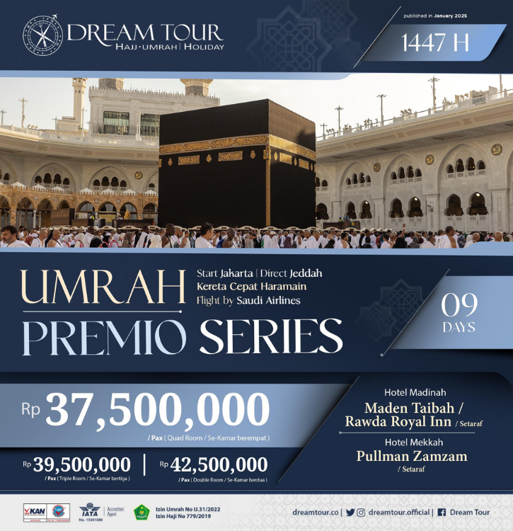 paket umroh, paket umroh 2019, umroh plus taif, umroh promo, umroh vip, dream tour, travel umroh, travel umroh terbaik, umroh exclusive, brosur umroh