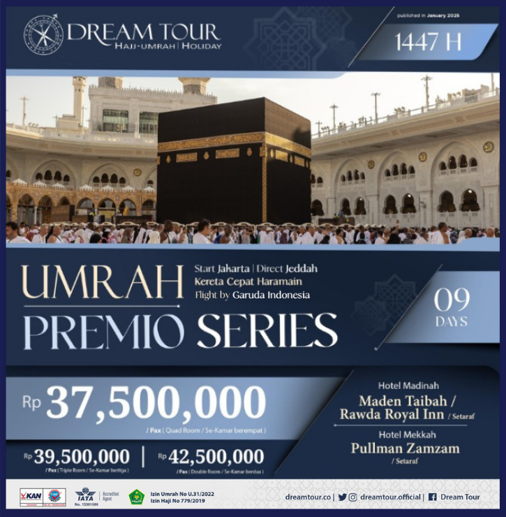 paket umroh, paket umroh 2019, umroh plus taif, umroh promo, umroh vip, dream tour, travel umroh, travel umroh terbaik, umroh exclusive, brosur umroh