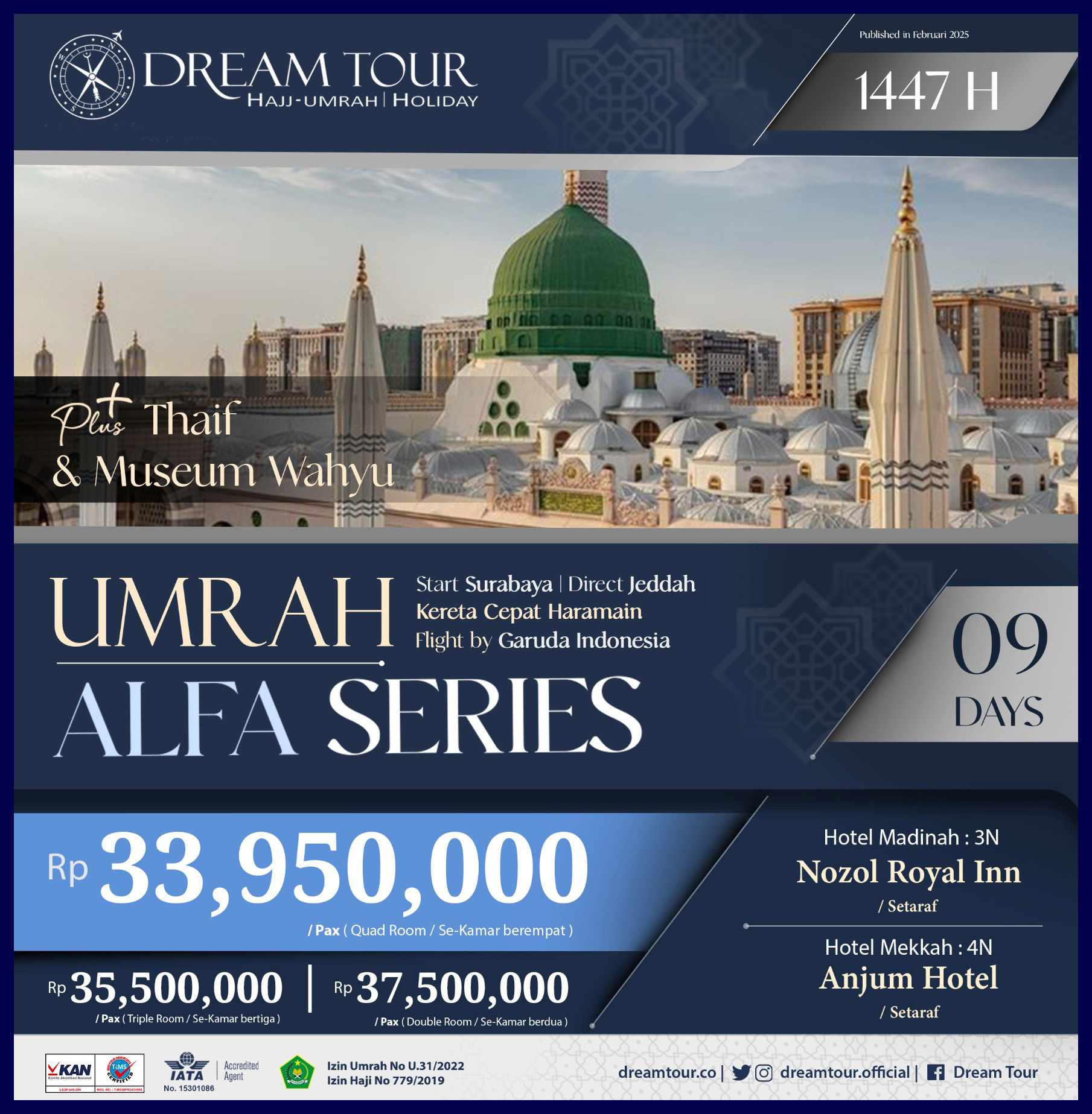 paket umroh, paket umroh 2019, umroh plus taif, umroh promo, umroh vip, dream tour, travel umroh, travel umroh terbaik, umroh exclusive, brosur umroh