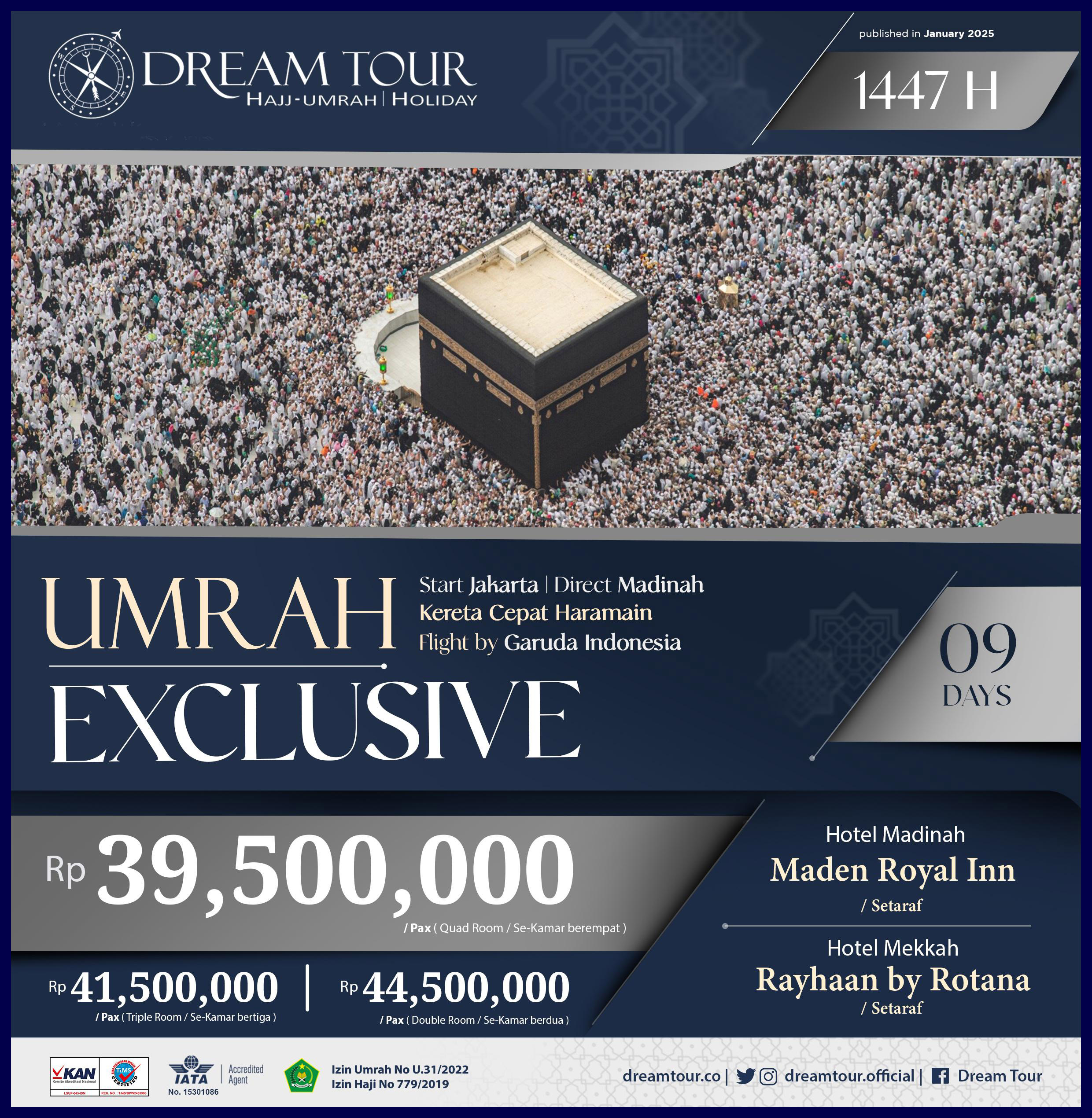 paket umroh, paket umroh 2019, umroh plus taif, umroh promo, umroh vip, dream tour, travel umroh, travel umroh terbaik, umroh exclusive, brosur umroh