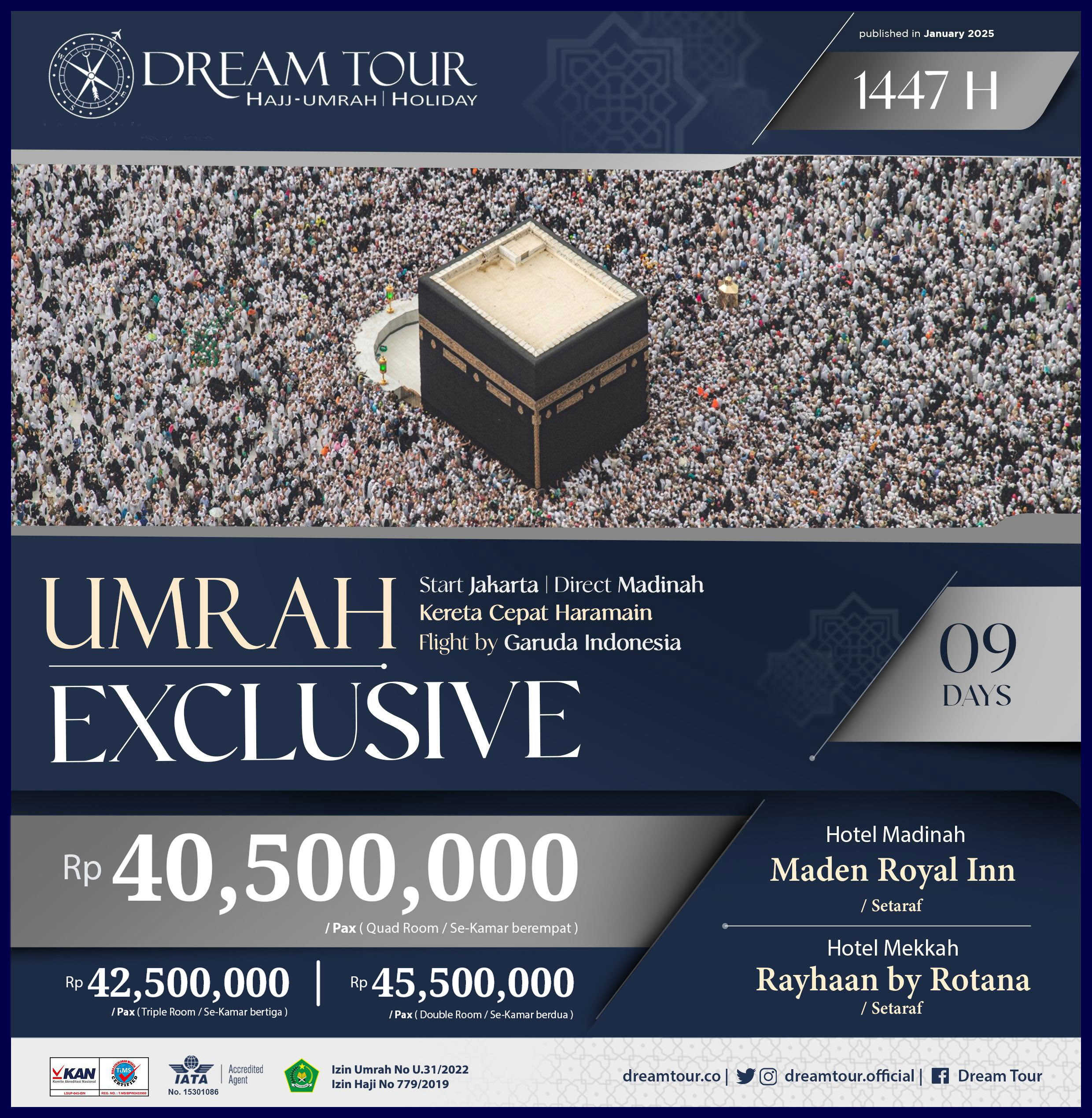 paket umroh, paket umroh 2019, umroh plus taif, umroh promo, umroh vip, dream tour, travel umroh, travel umroh terbaik, umroh exclusive, brosur umroh