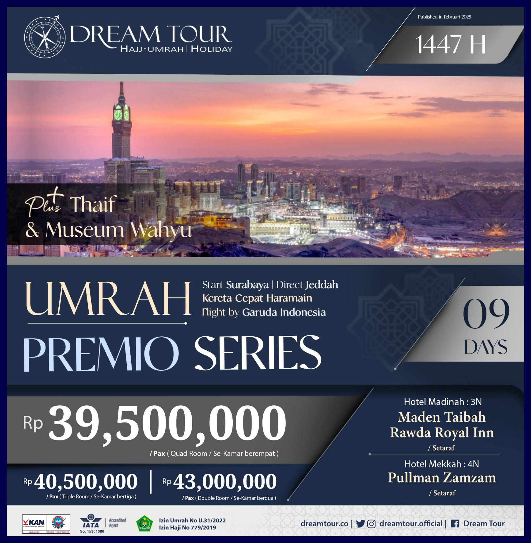 paket umroh, paket umroh 2019, umroh plus taif, umroh promo, umroh vip, dream tour, travel umroh, travel umroh terbaik, umroh exclusive, brosur umroh