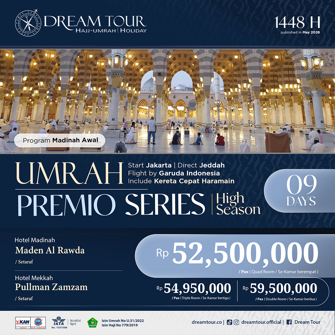 paket umroh, paket umroh 2019, umroh plus taif, umroh promo, umroh vip, dream tour, travel umroh, travel umroh terbaik, umroh exclusive, brosur umroh