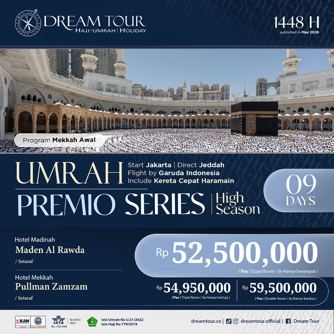 paket umroh, paket umroh 2019, umroh plus taif, umroh promo, umroh vip, dream tour, travel umroh, travel umroh terbaik, umroh exclusive, brosur umroh