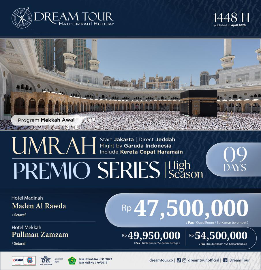 paket umroh, paket umroh 2019, umroh plus taif, umroh promo, umroh vip, dream tour, travel umroh, travel umroh terbaik, umroh exclusive, brosur umroh