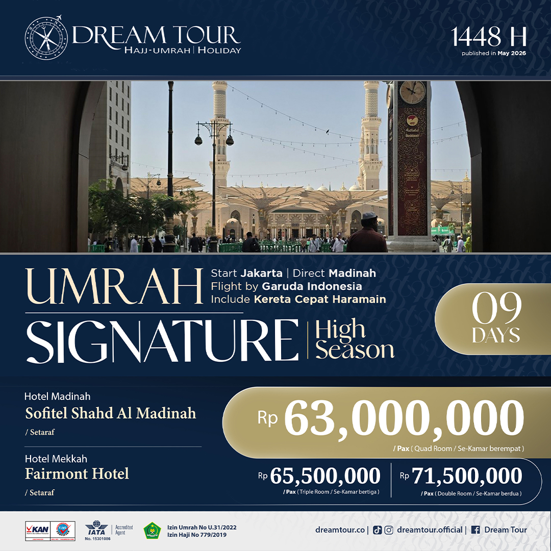 paket umroh, paket umroh 2019, umroh plus taif, umroh promo, umroh vip, dream tour, travel umroh, travel umroh terbaik, umroh exclusive, brosur umroh
