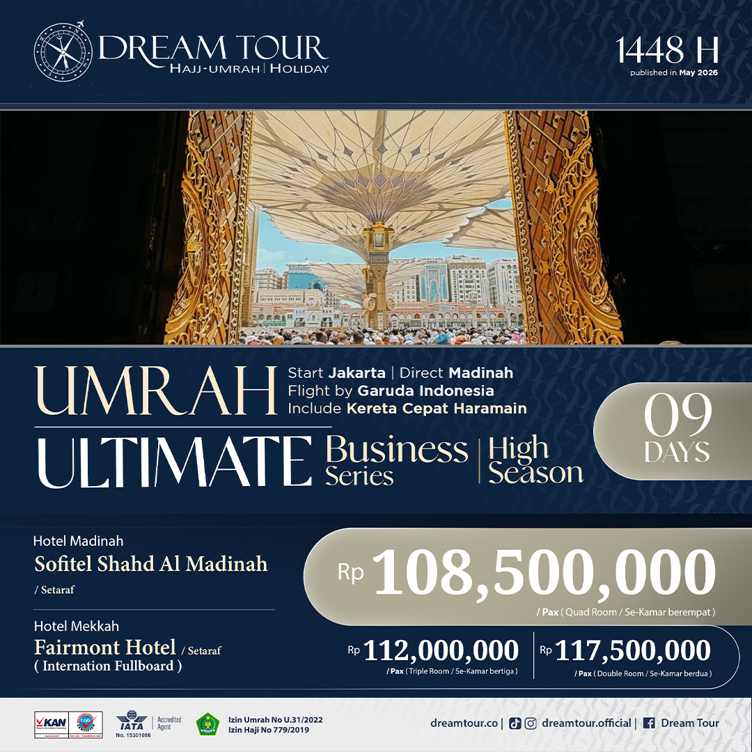 paket umroh, paket umroh 2019, umroh plus taif, umroh promo, umroh vip, dream tour, travel umroh, travel umroh terbaik, umroh exclusive, brosur umroh