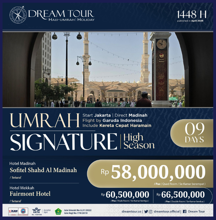 paket umroh, paket umroh 2019, umroh plus taif, umroh promo, umroh vip, dream tour, travel umroh, travel umroh terbaik, umroh exclusive, brosur umroh