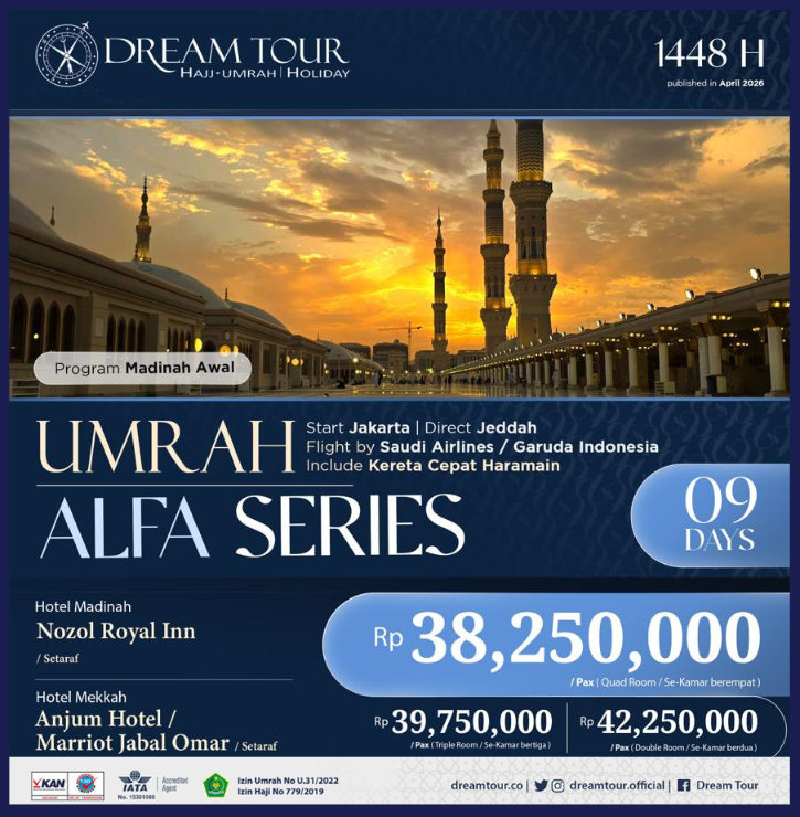 paket umroh, paket umroh 2019, umroh plus taif, umroh promo, umroh vip, dream tour, travel umroh, travel umroh terbaik, umroh exclusive, brosur umroh