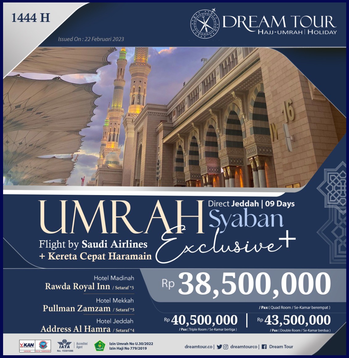 paket umroh, paket umroh 2019, umroh plus taif, umroh promo, umroh vip, dream tour, travel umroh, travel umroh terbaik, umroh exclusive, brosur umroh