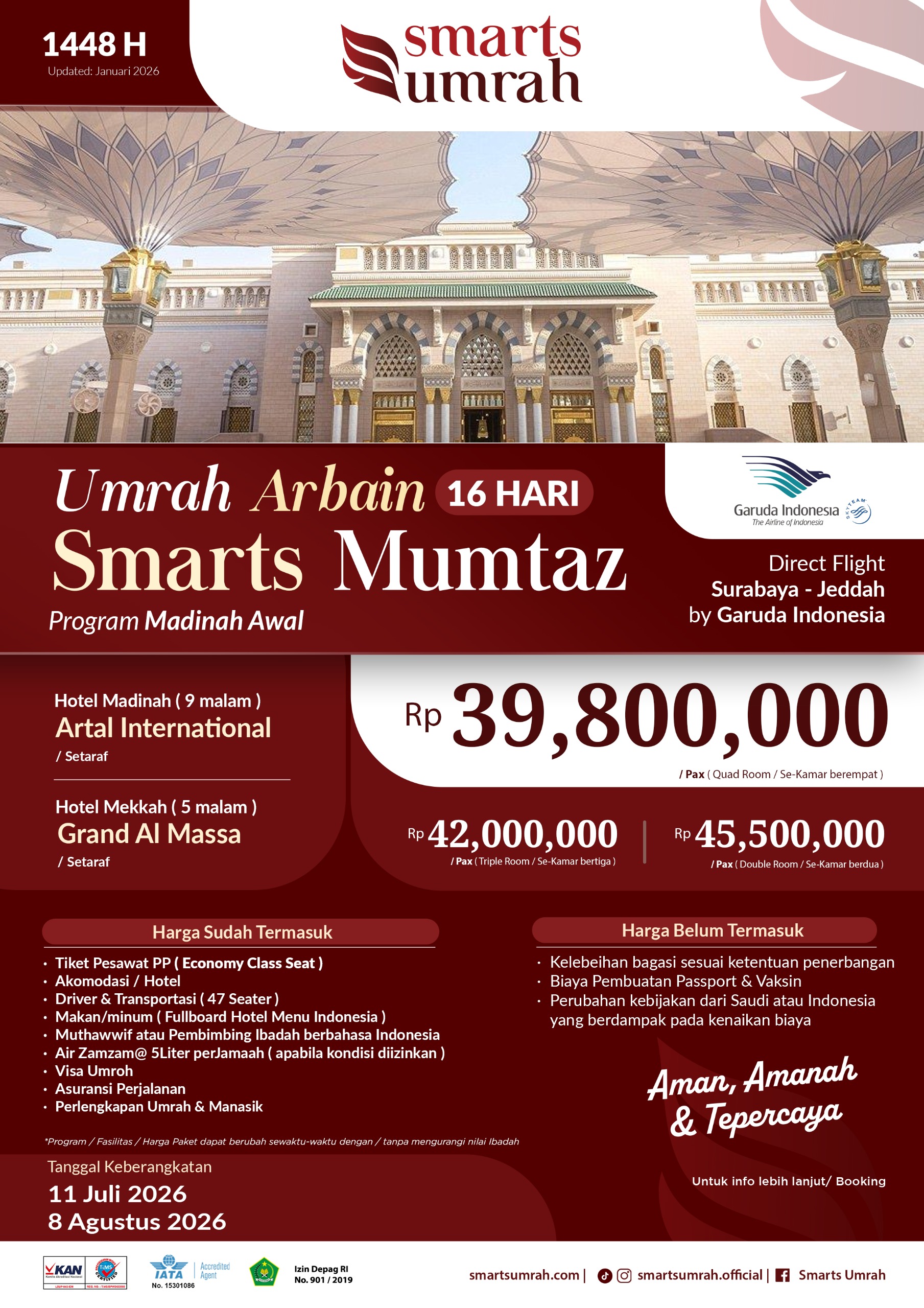 Mumtaz Arbain 16D GA Jed via Surabaya