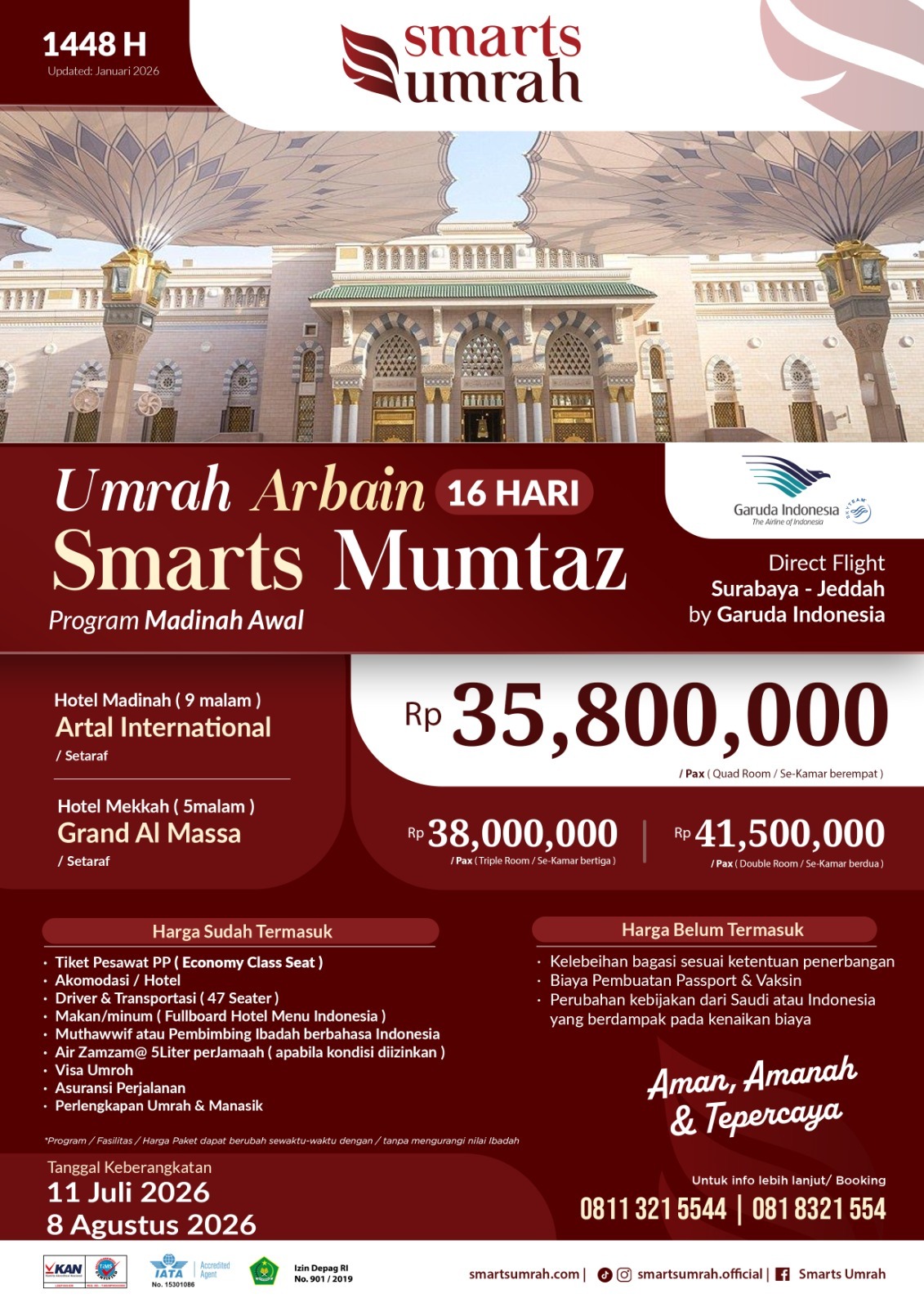 Smarts Mumtaz Arbain 16D Start SUB GA Jed